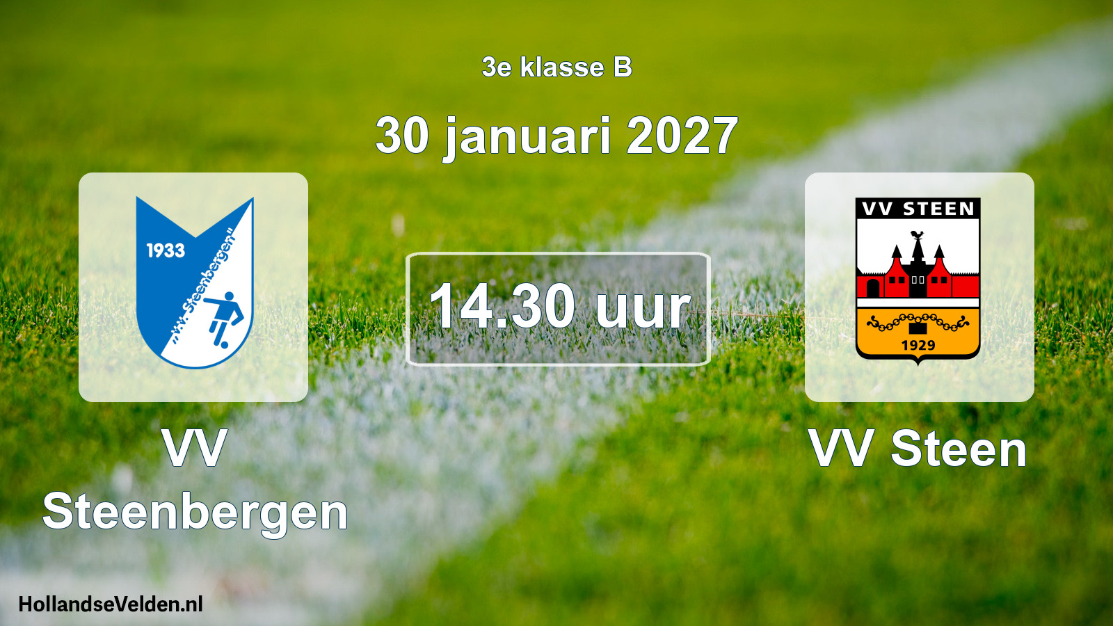 Geplande wedstrijd: VV Steenbergen - VV Steen (30 januari 2027)