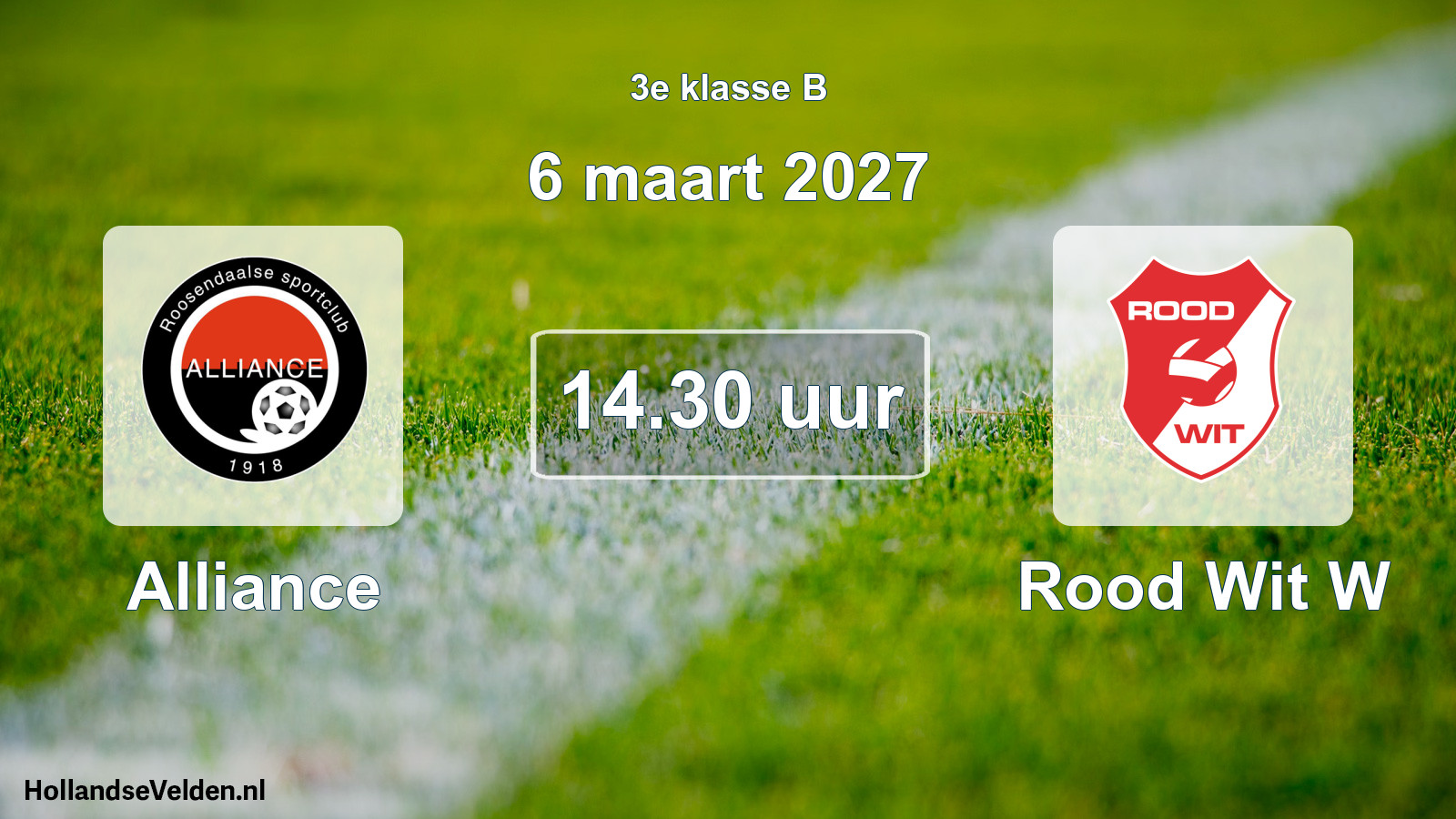 Geplande wedstrijd: Alliance - Rood Wit W (6 maart 2027)