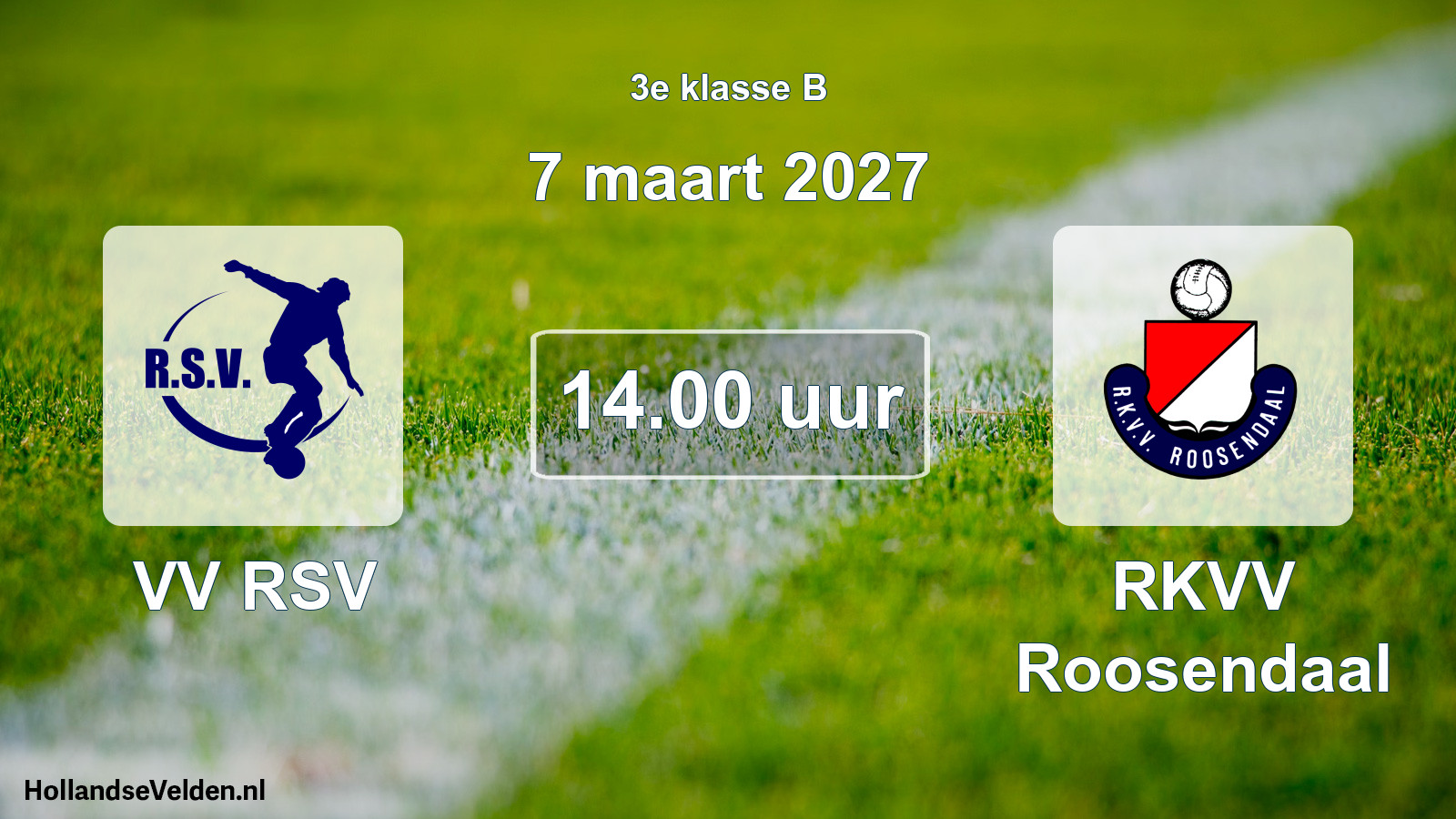 Geplande wedstrijd: VV RSV - RKVV Roosendaal (7 maart 2027)