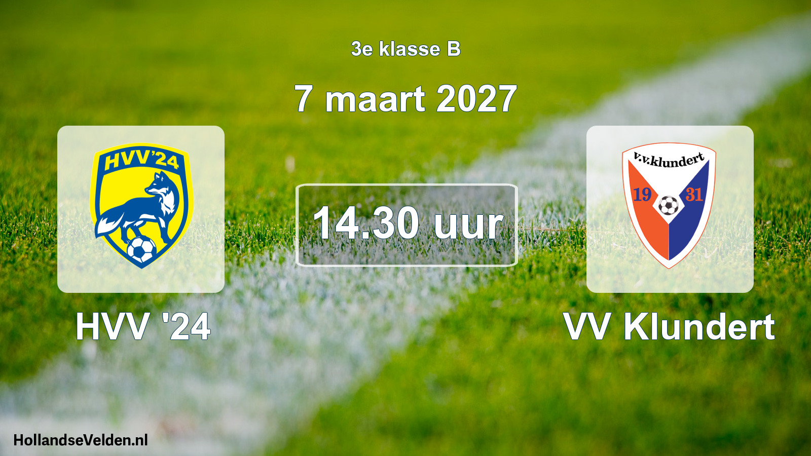 Geplande wedstrijd: HVV '24 - VV Klundert (7 maart 2027)