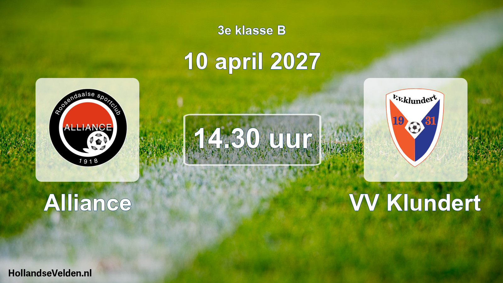 Geplande wedstrijd: Alliance - VV Klundert (10 april 2027)
