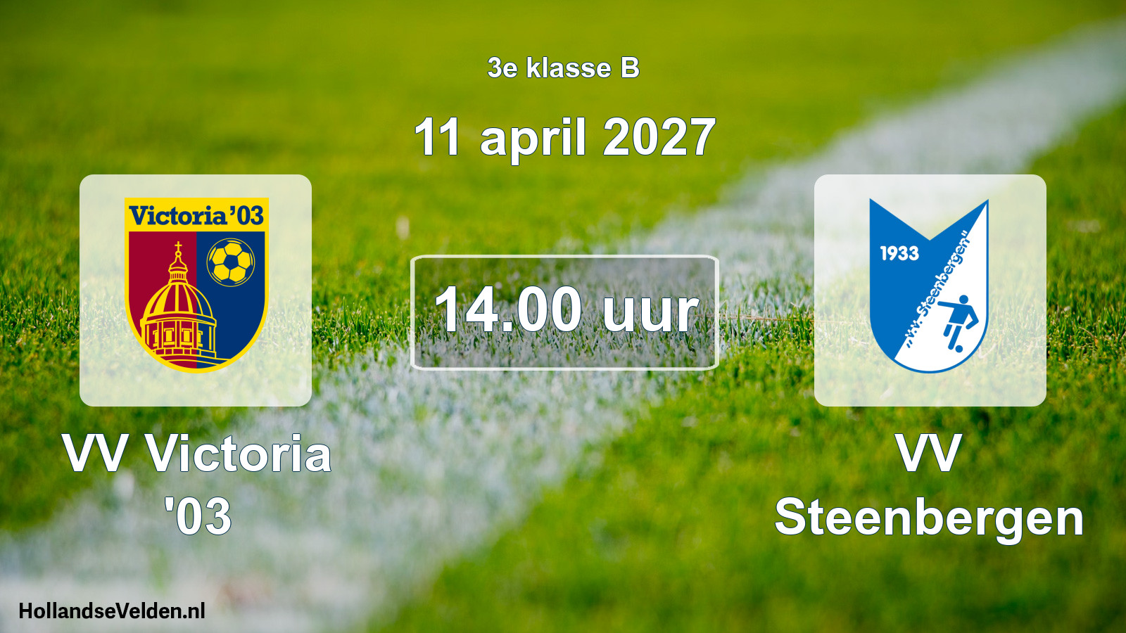 Geplande wedstrijd: VV Victoria '03 - VV Steenbergen (11 april 2027)