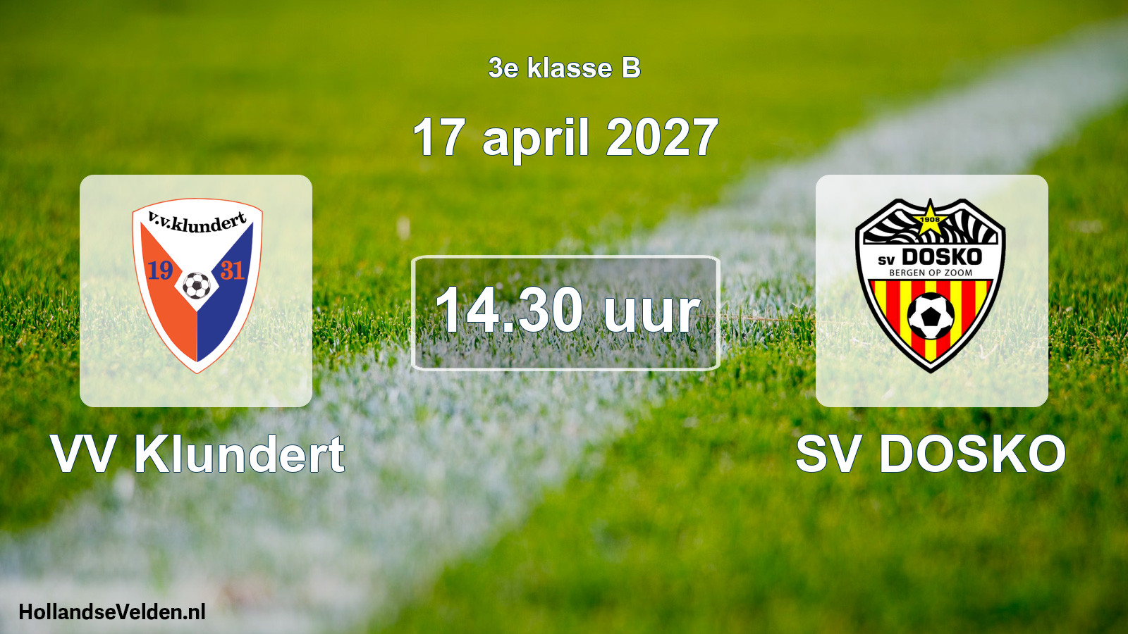 Geplande wedstrijd: VV Klundert - SV DOSKO (17 april 2027)