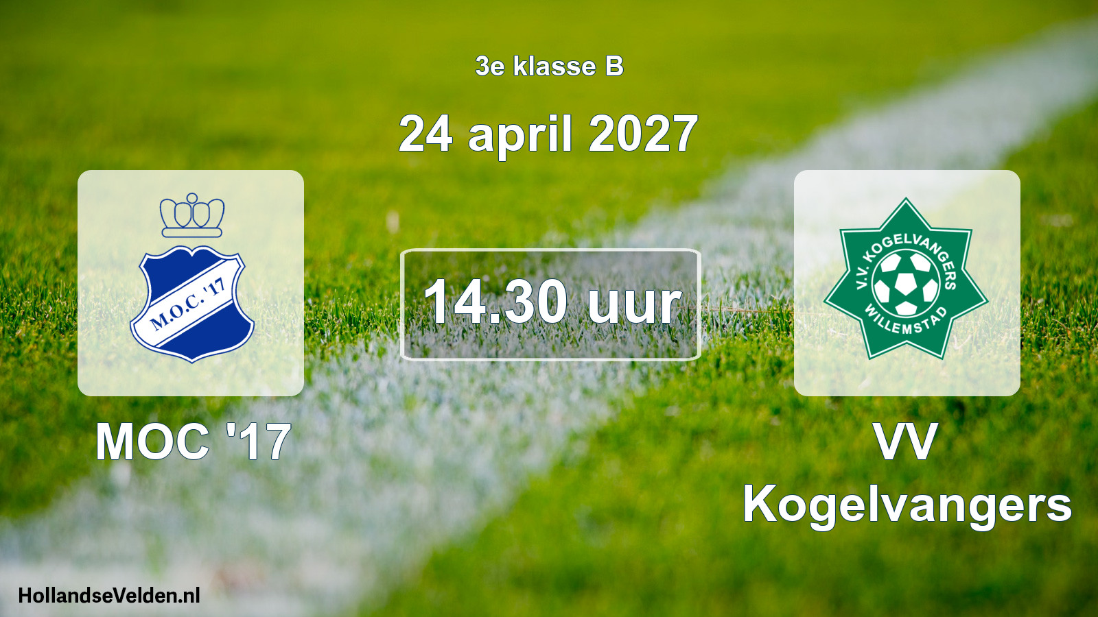 Geplande wedstrijd: MOC '17 - VV Kogelvangers (24 april 2027)