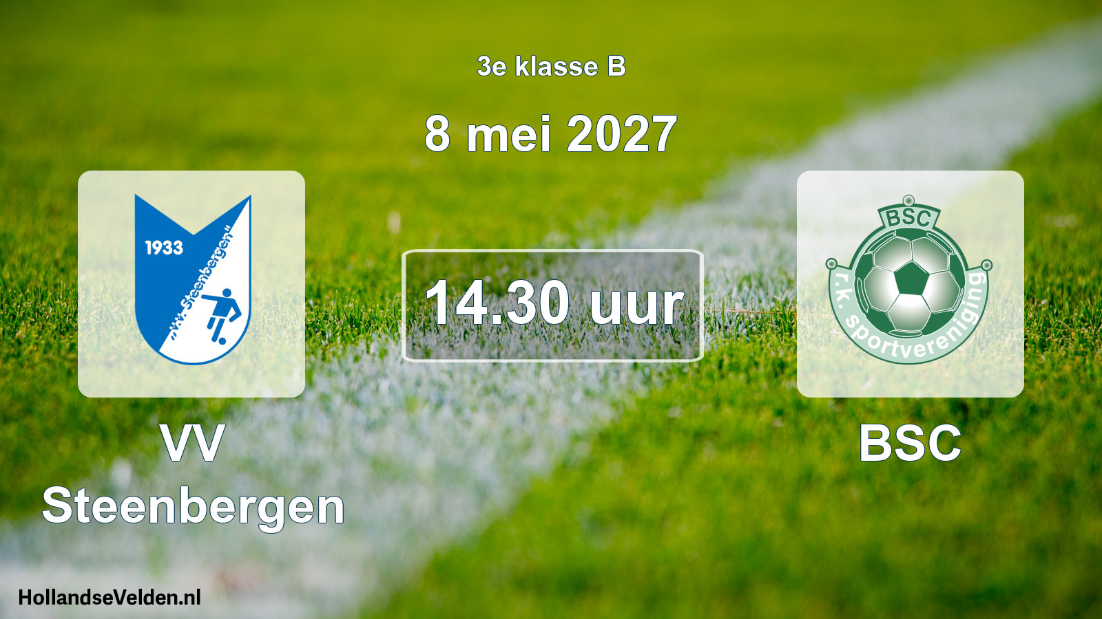 Geplande wedstrijd: VV Steenbergen - BSC (8 mei 2027)