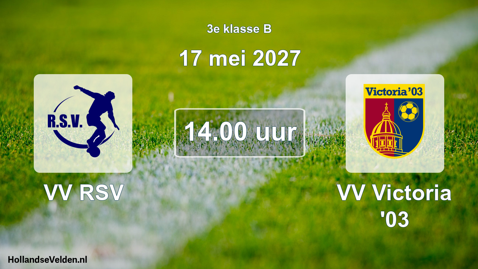 Geplande wedstrijd: VV RSV - VV Victoria '03 (17 mei 2027)