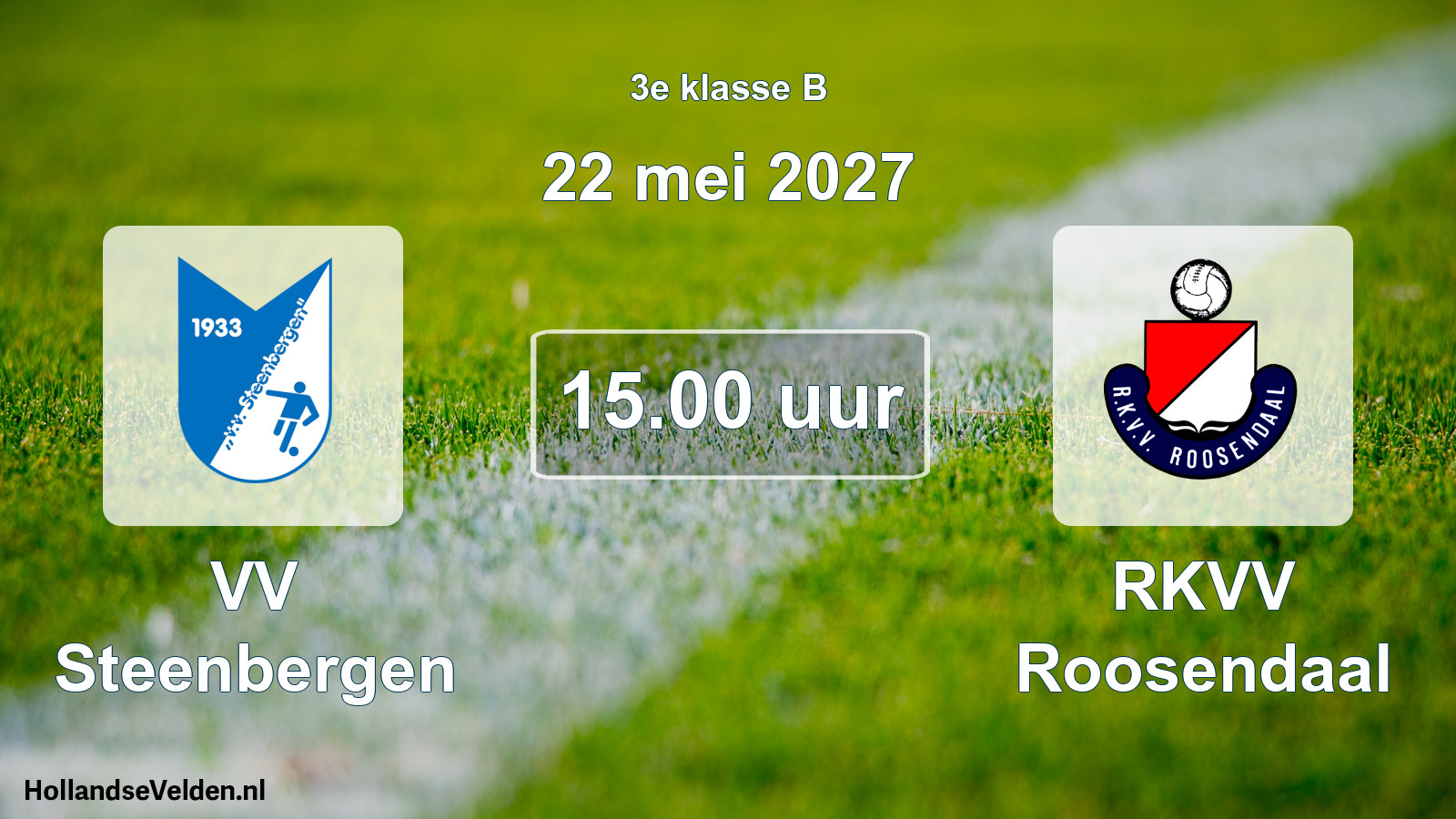 Geplande wedstrijd: VV Steenbergen - RKVV Roosendaal (22 mei 2027)