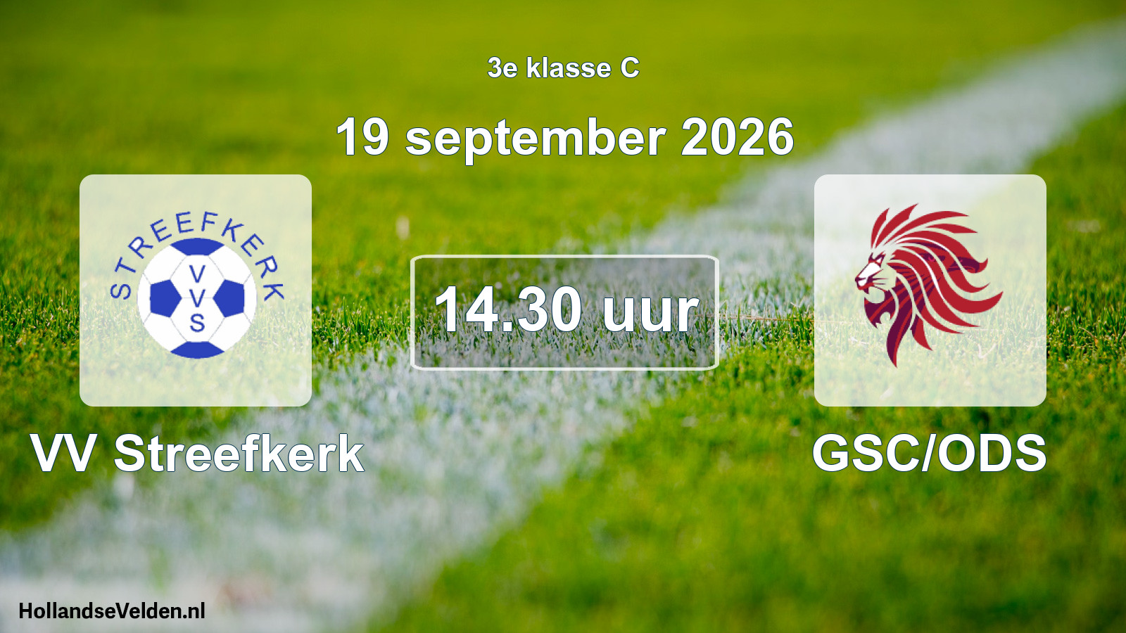 Geplande wedstrijd: VV Streefkerk - GSC/ODS (19 september 2026)