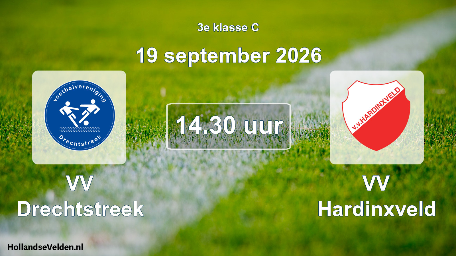 Geplande wedstrijd: VV Drechtstreek - VV Hardinxveld (19 september 2026)