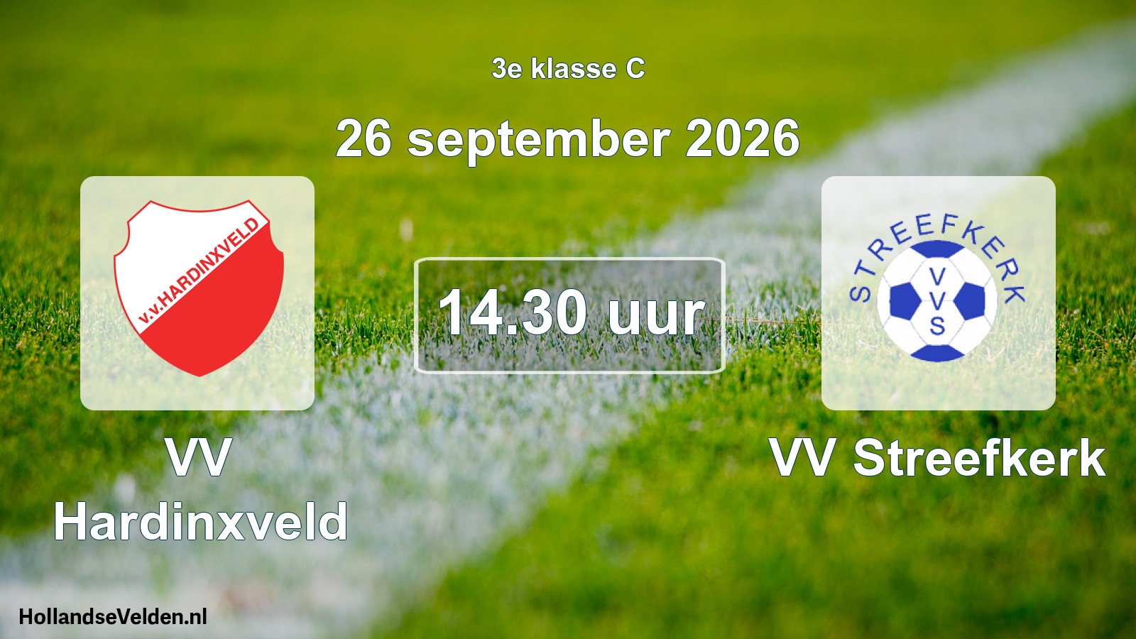 Geplande wedstrijd: VV Hardinxveld - VV Streefkerk (26 september 2026)