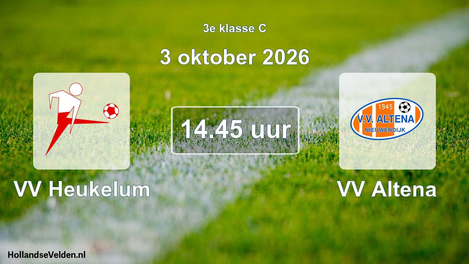 Geplande wedstrijd: VV Heukelum - VV Altena (3 oktober 2026)