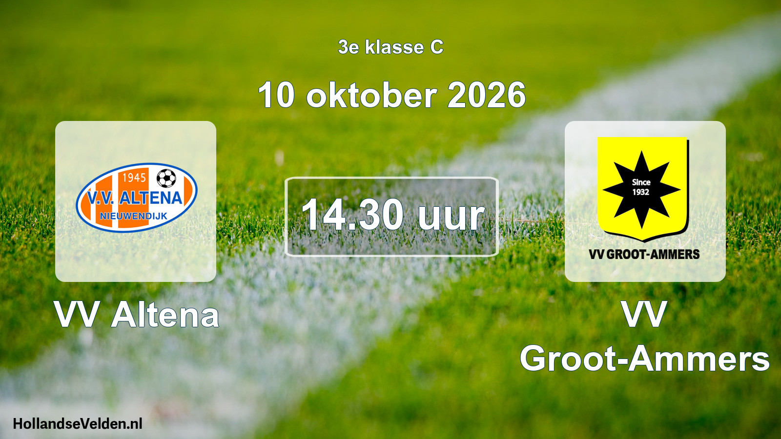 Geplande wedstrijd: VV Altena - VV Groot-Ammers (10 oktober 2026)