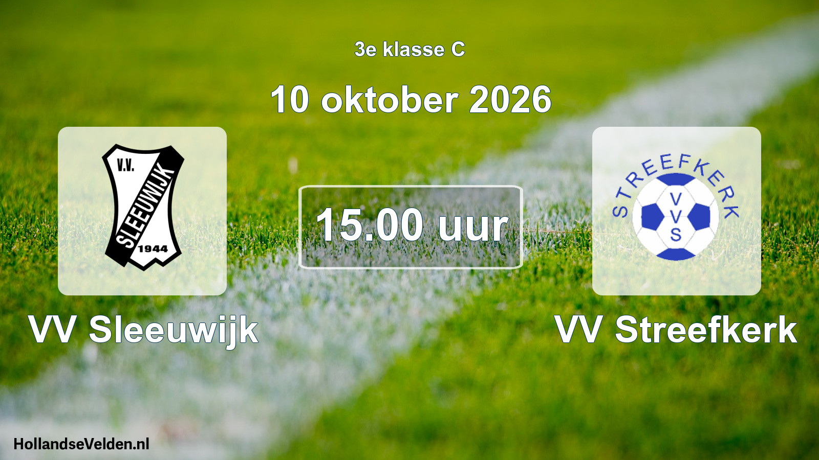 Geplande wedstrijd: VV Sleeuwijk - VV Streefkerk (10 oktober 2026)
