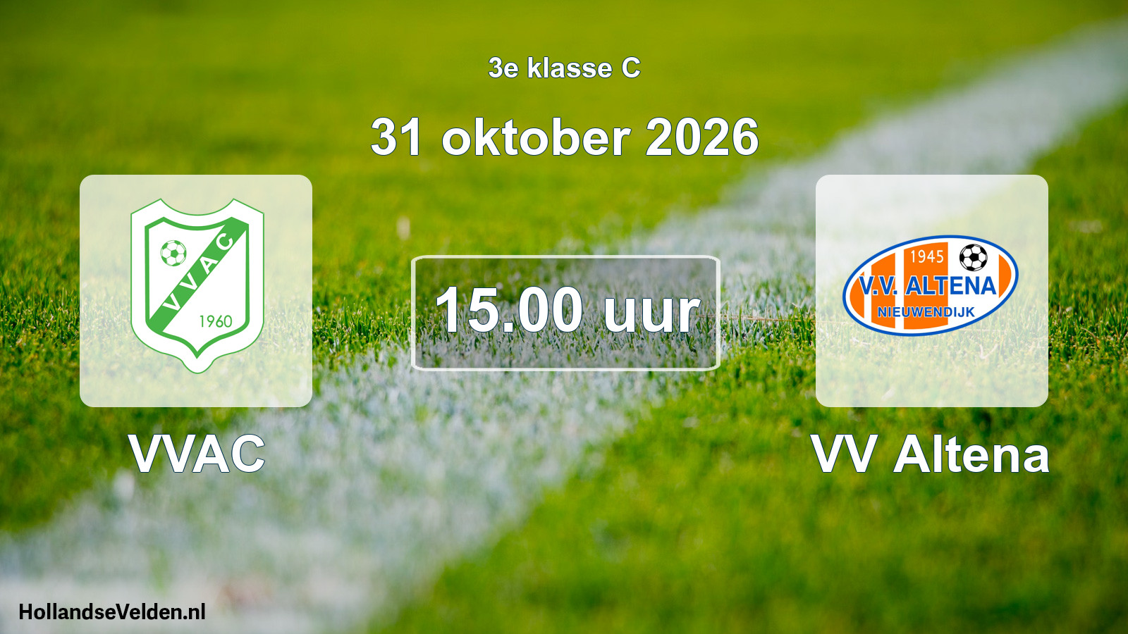 Geplande wedstrijd: VVAC - VV Altena (31 oktober 2026)