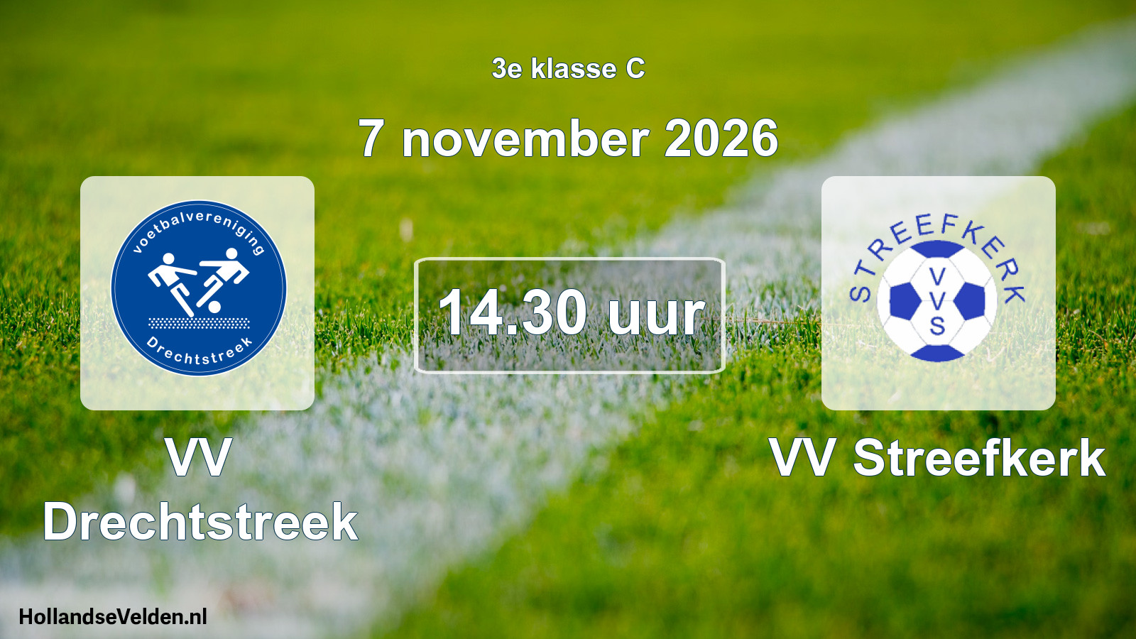 Geplande wedstrijd: VV Drechtstreek - VV Streefkerk (7 november 2026)