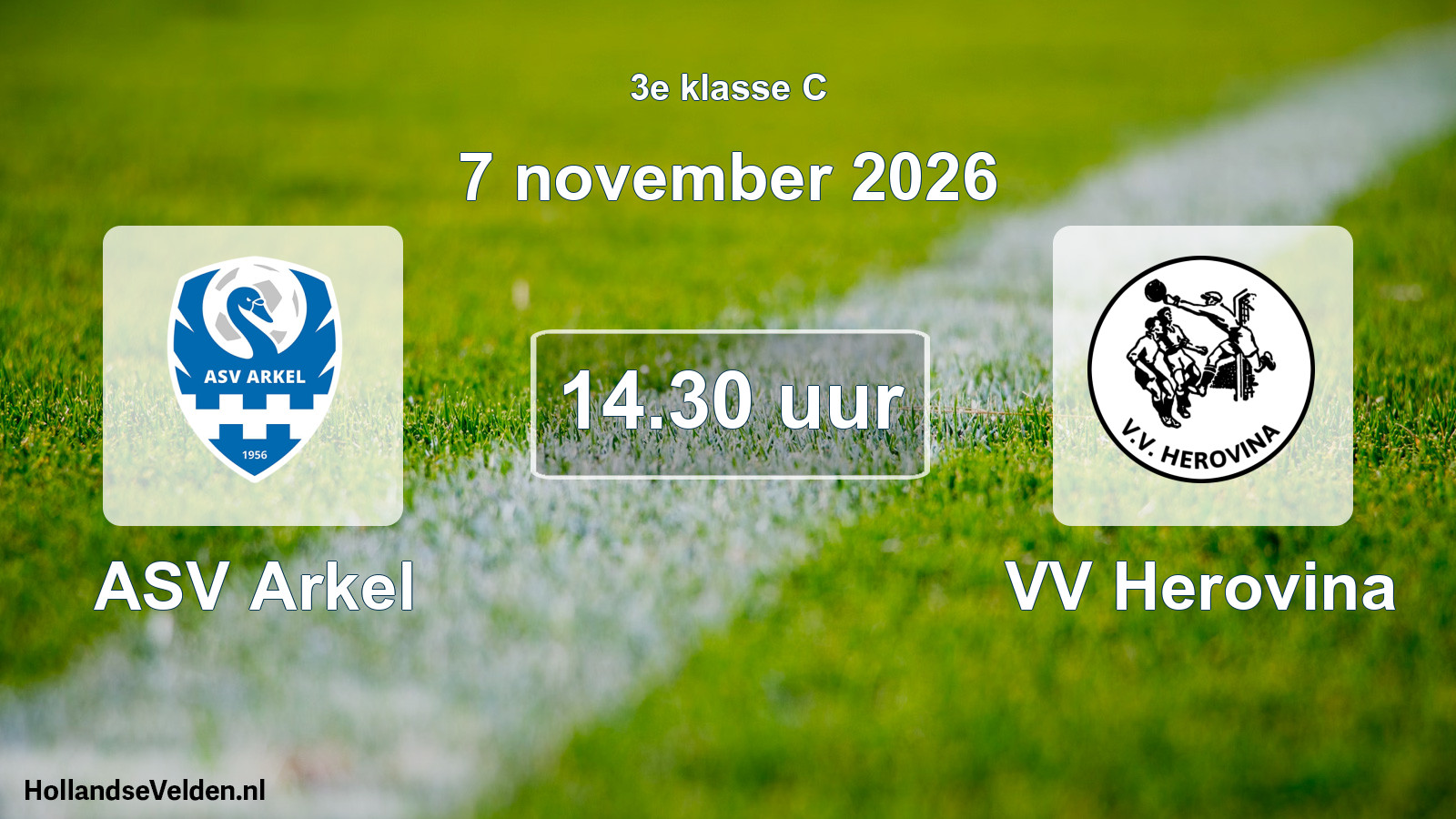 Geplande wedstrijd: ASV Arkel - VV Herovina (7 november 2026)