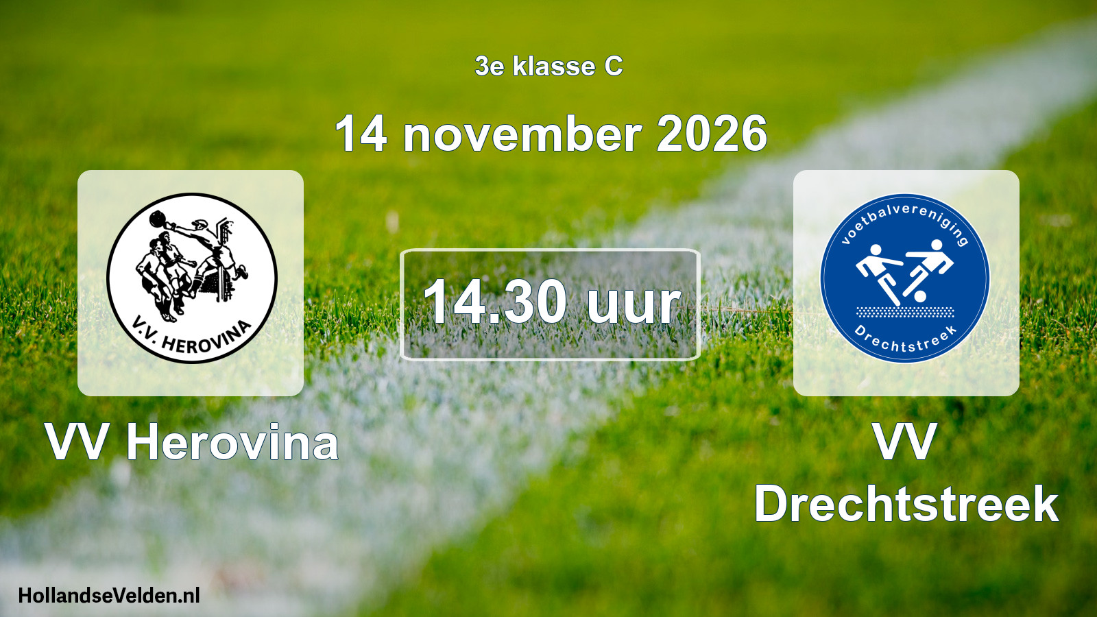 Geplande wedstrijd: VV Herovina - VV Drechtstreek (14 november 2026)