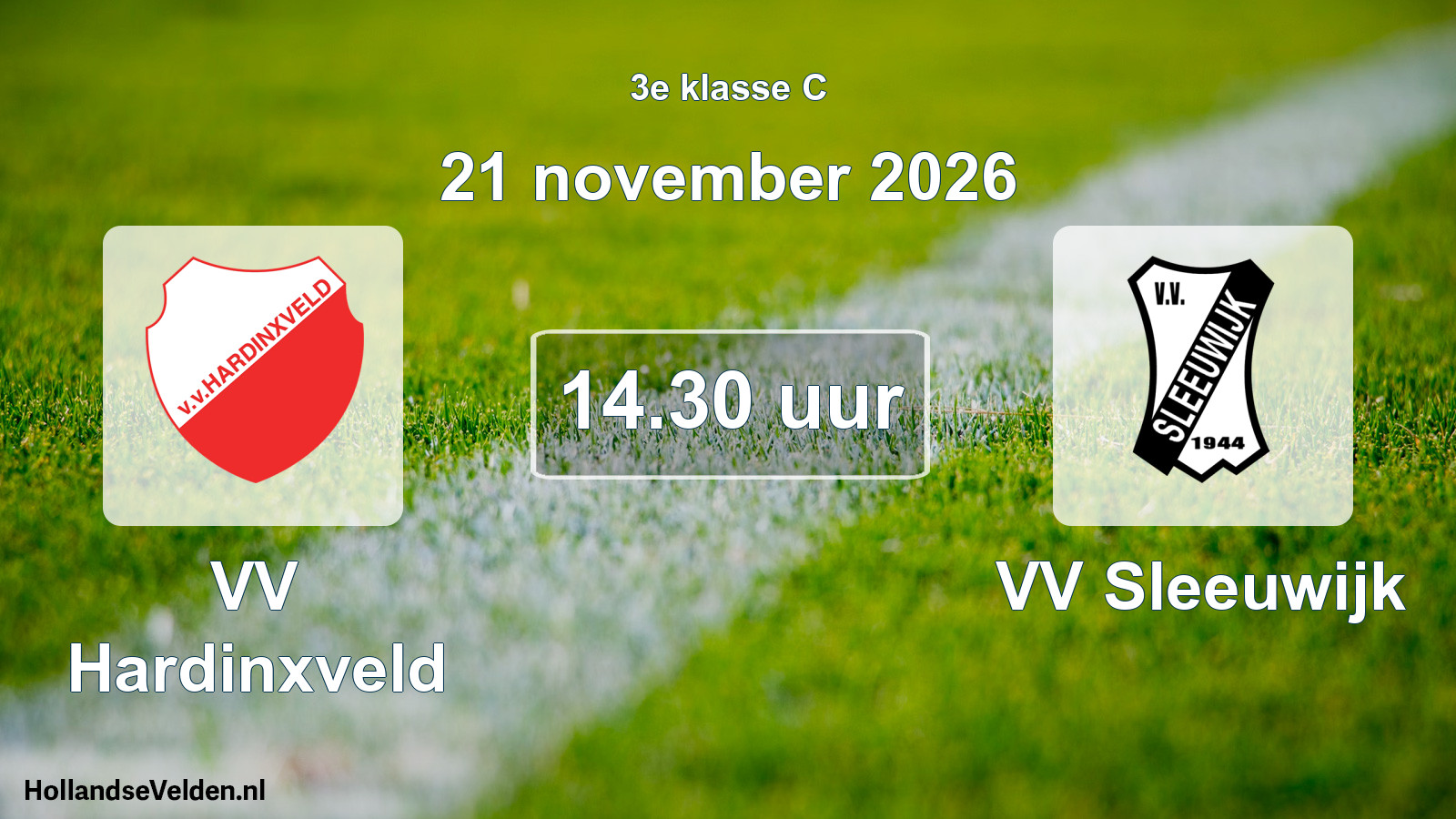 Geplande wedstrijd: VV Hardinxveld - VV Sleeuwijk (21 november 2026)