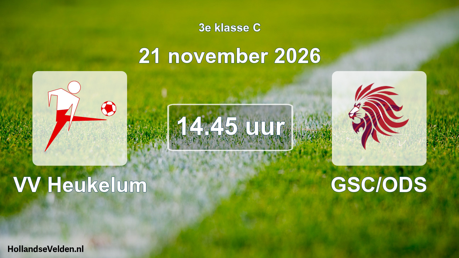 Geplande wedstrijd: VV Heukelum - GSC/ODS (21 november 2026)