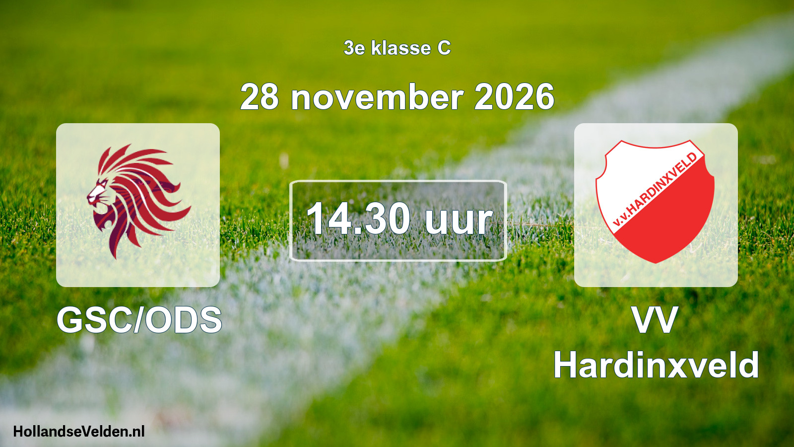 Geplande wedstrijd: GSC/ODS - VV Hardinxveld (28 november 2026)