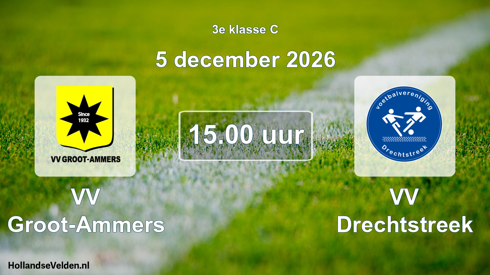 Geplande wedstrijd: VV Groot-Ammers - VV Drechtstreek (5 december 2026)