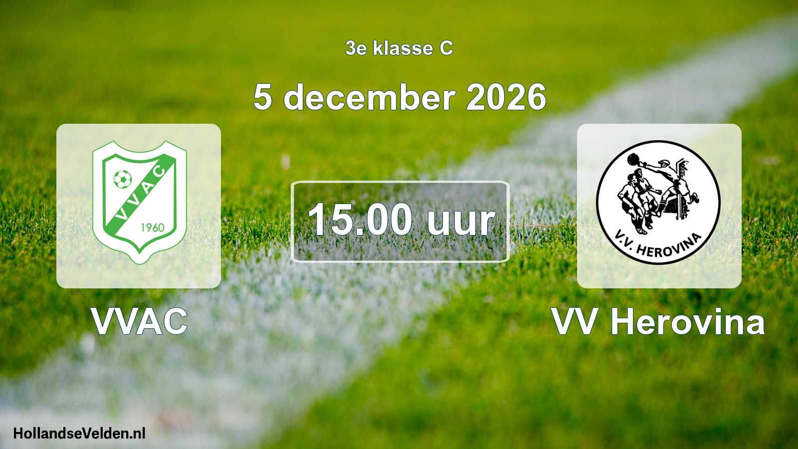 Geplande wedstrijd: VVAC - VV Herovina (5 december 2026)