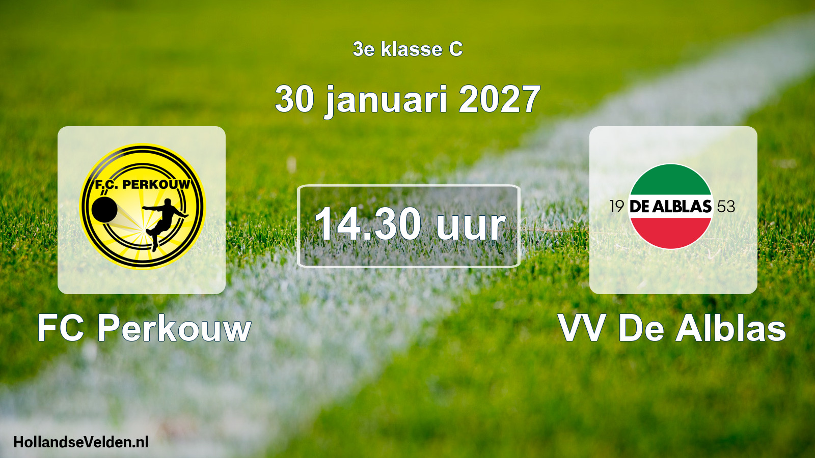 Geplande wedstrijd: FC Perkouw - VV De Alblas (30 januari 2027)
