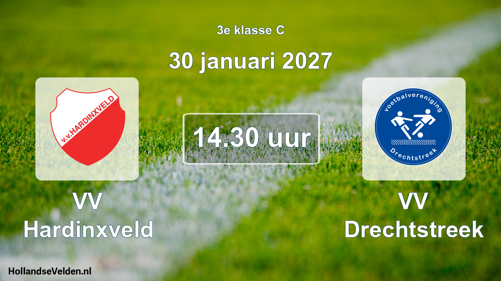 Geplande wedstrijd: VV Hardinxveld - VV Drechtstreek (30 januari 2027)