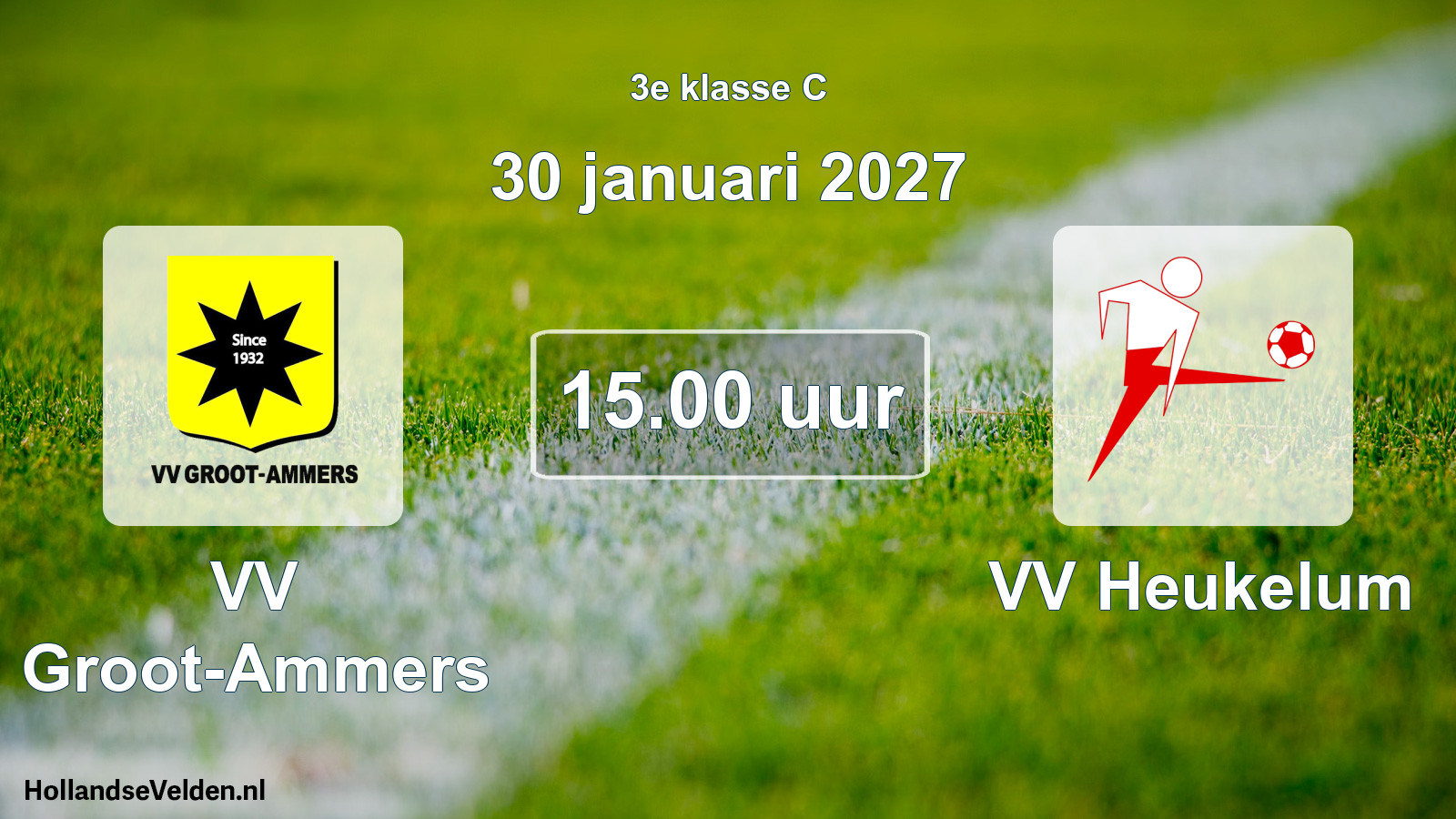 Geplande wedstrijd: VV Groot-Ammers - VV Heukelum (30 januari 2027)
