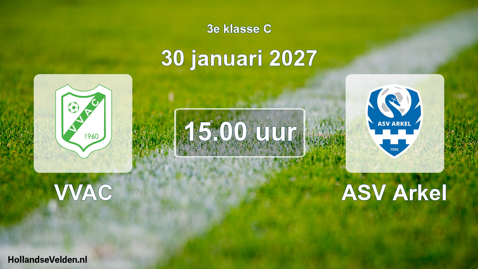 Geplande wedstrijd: VVAC - ASV Arkel (30 januari 2027)