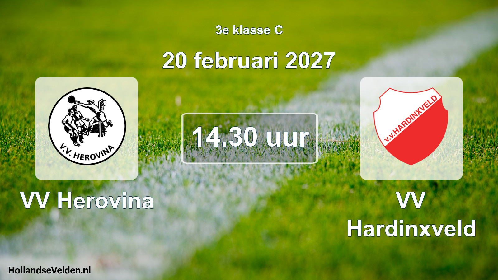 Geplande wedstrijd: VV Herovina - VV Hardinxveld (20 februari 2027)
