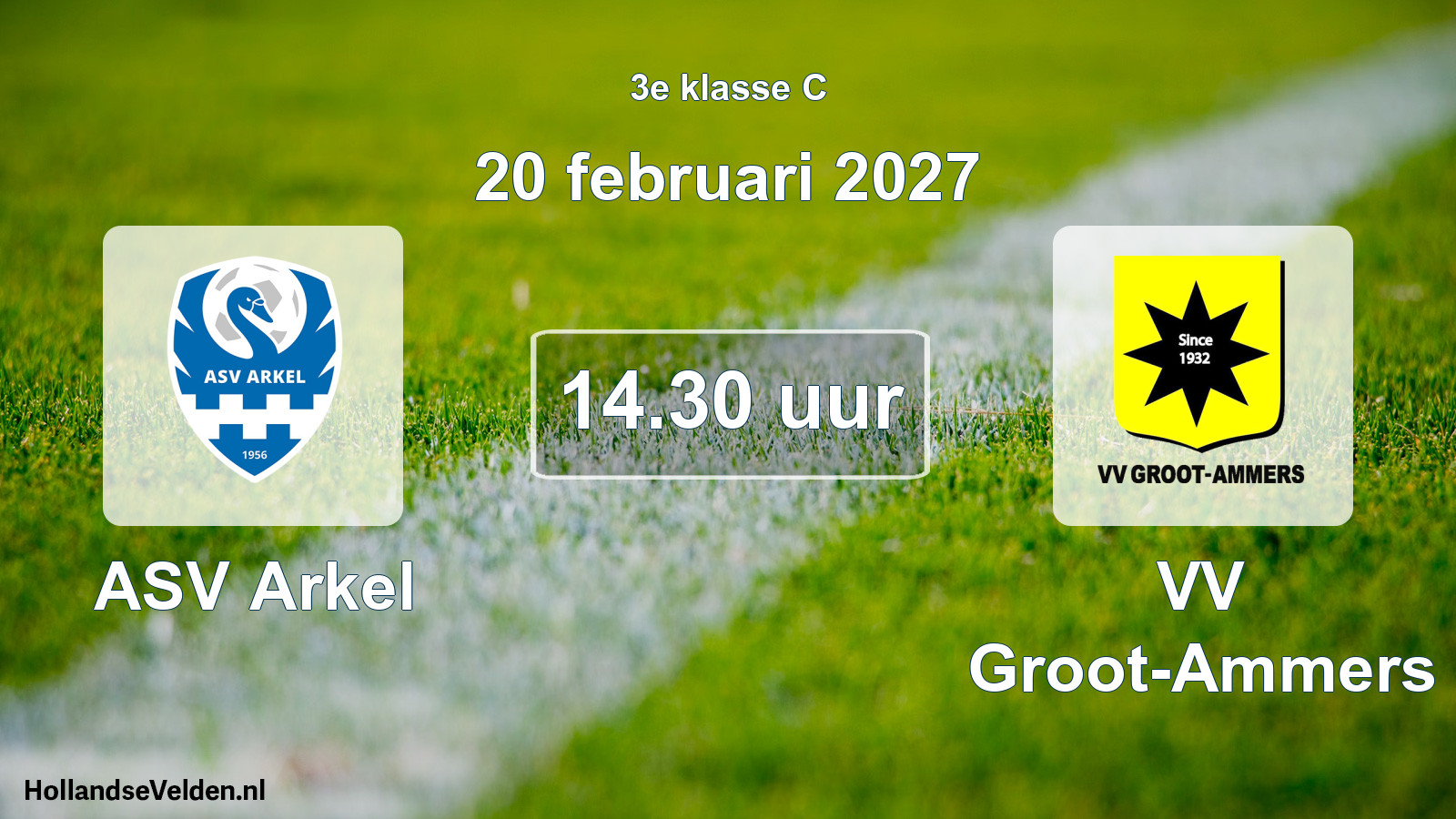Geplande wedstrijd: ASV Arkel - VV Groot-Ammers (20 februari 2027)