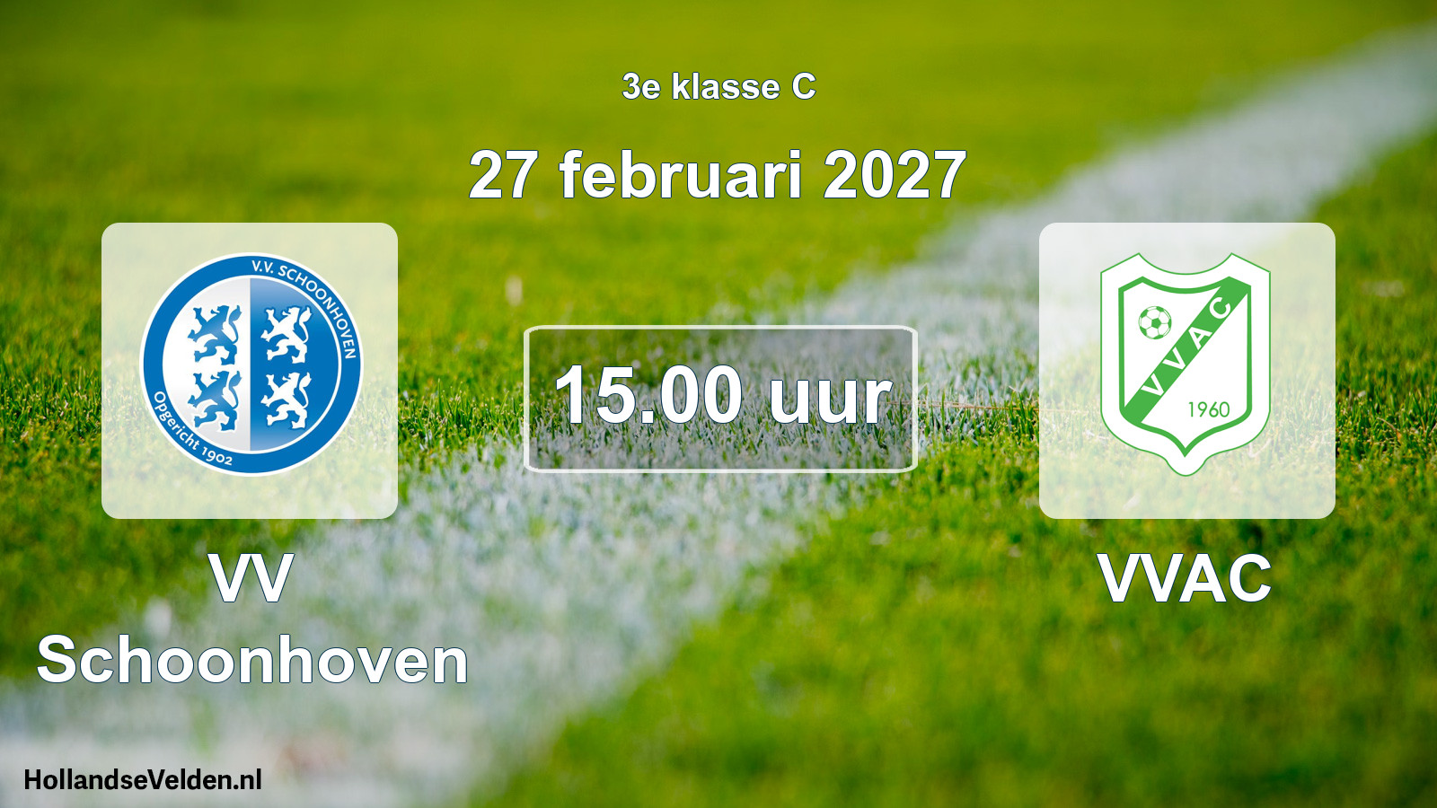 Geplande wedstrijd: VV Schoonhoven - VVAC (27 februari 2027)