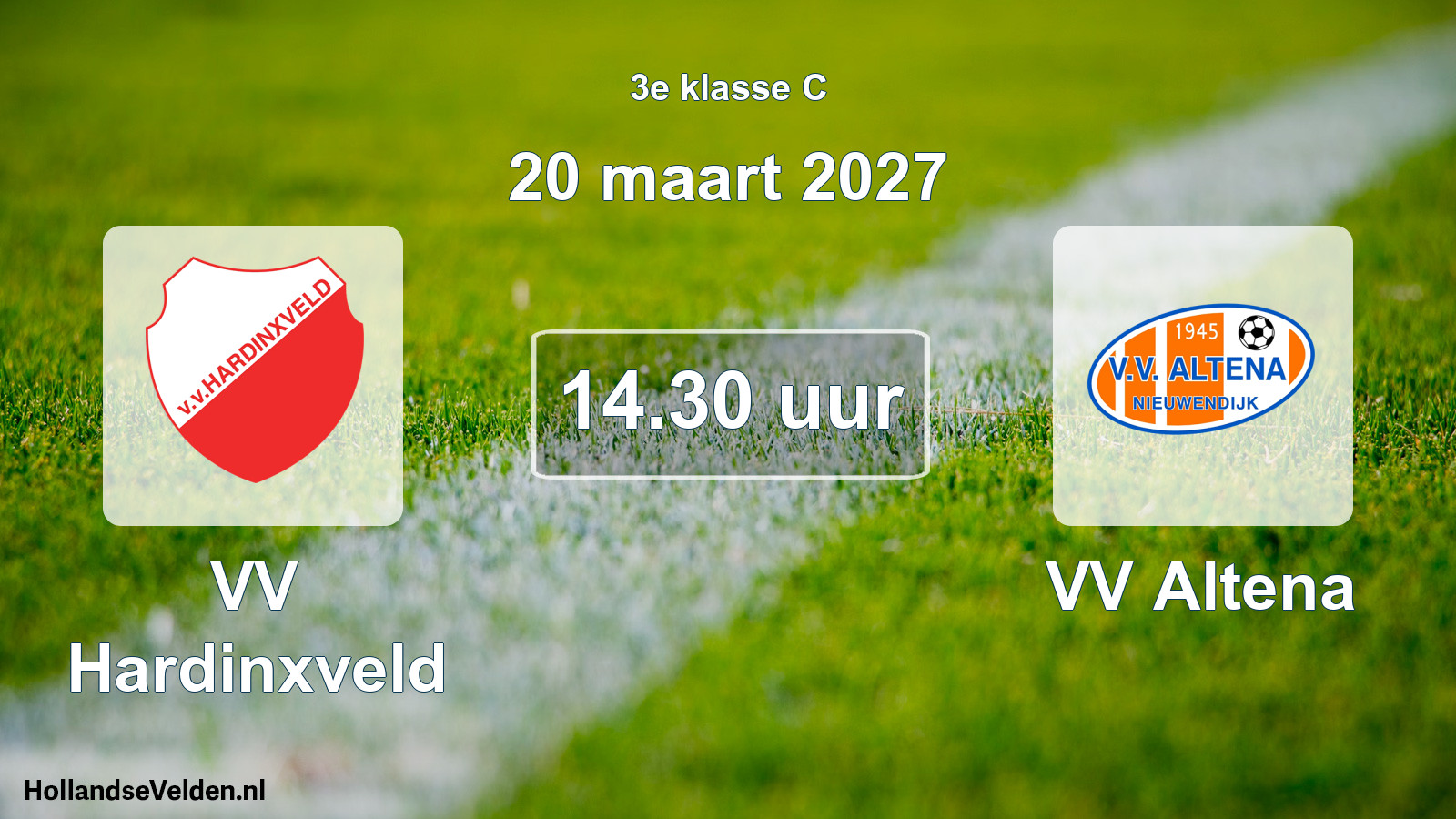 Geplande wedstrijd: VV Hardinxveld - VV Altena (20 maart 2027)
