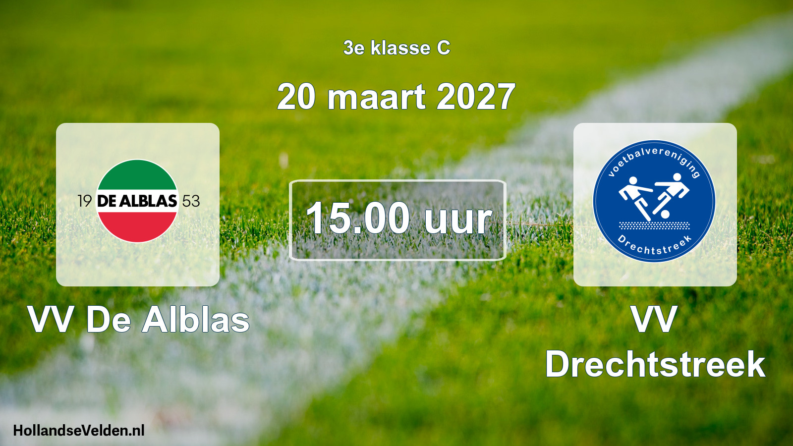 Geplande wedstrijd: VV De Alblas - VV Drechtstreek (20 maart 2027)