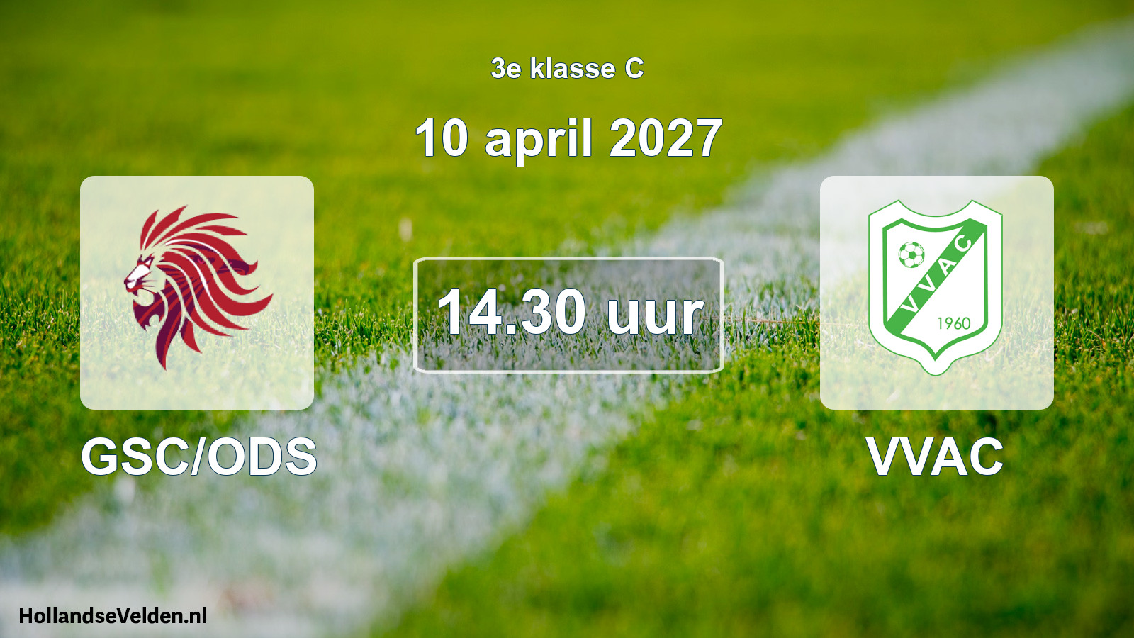 Geplande wedstrijd: GSC/ODS - VVAC (10 april 2027)