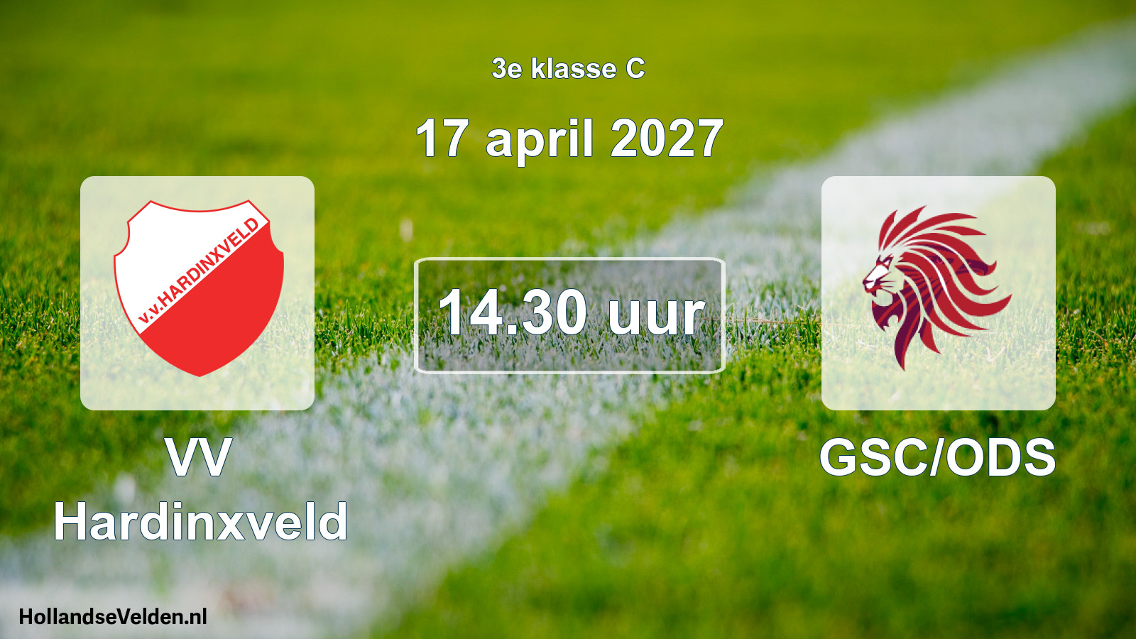Geplande wedstrijd: VV Hardinxveld - GSC/ODS (17 april 2027)