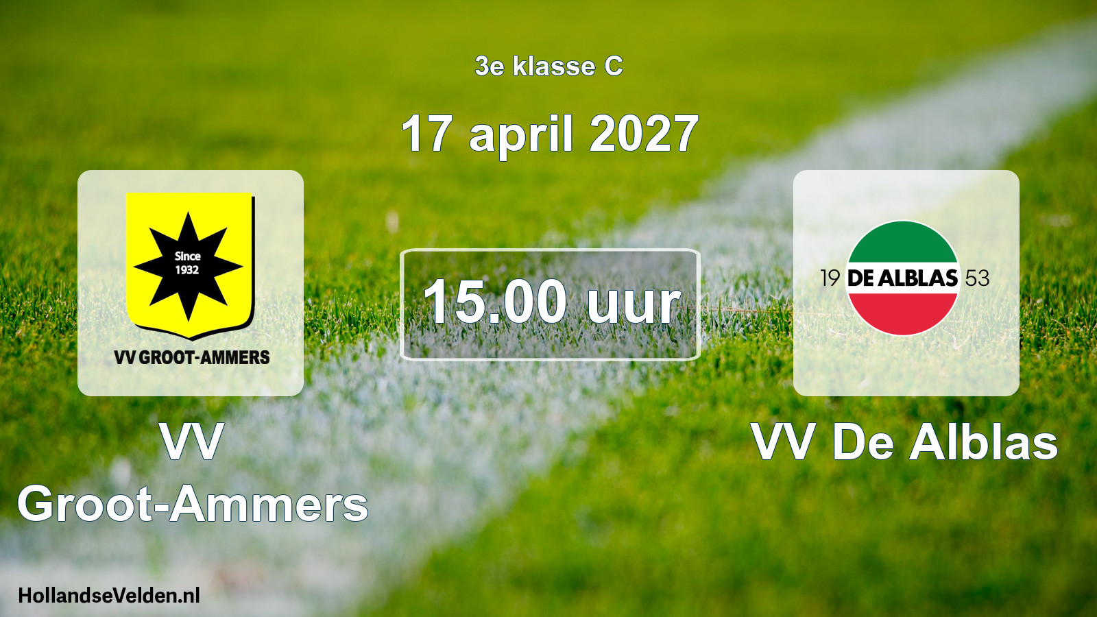 Geplande wedstrijd: VV Groot-Ammers - VV De Alblas (17 april 2027)