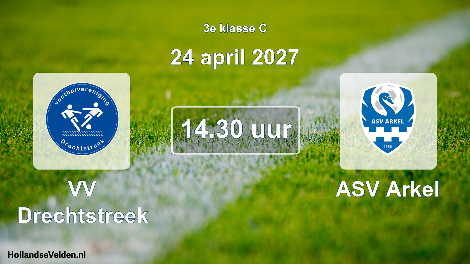 Geplande wedstrijd: VV Drechtstreek - ASV Arkel (24 april 2027)