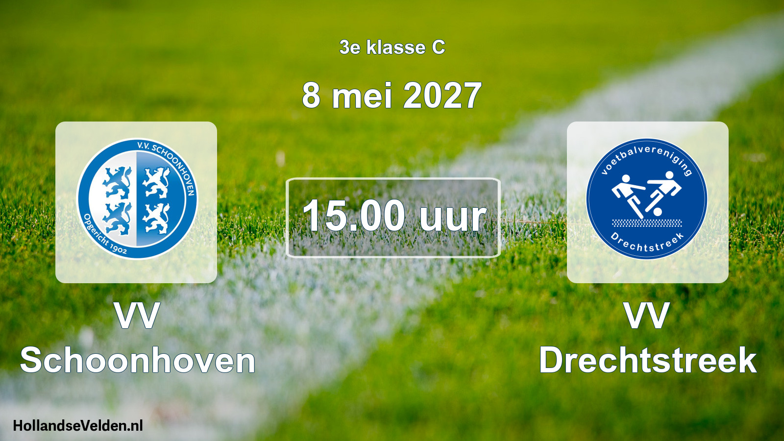 Geplande wedstrijd: VV Schoonhoven - VV Drechtstreek (8 mei 2027)