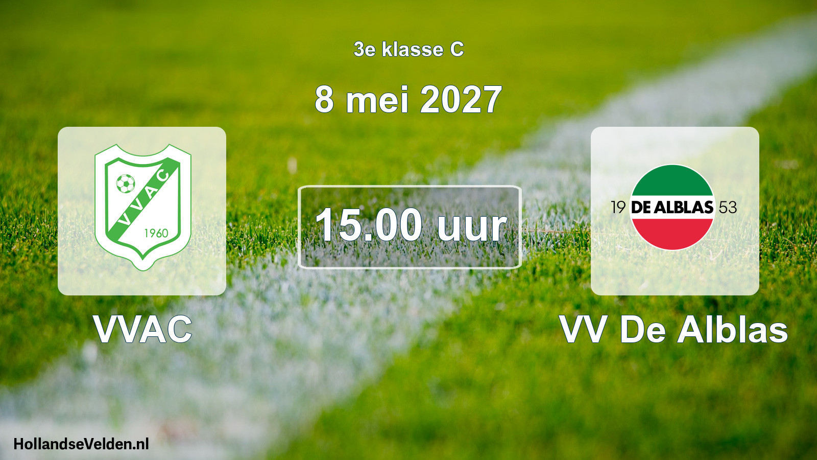 Geplande wedstrijd: VVAC - VV De Alblas (8 mei 2027)