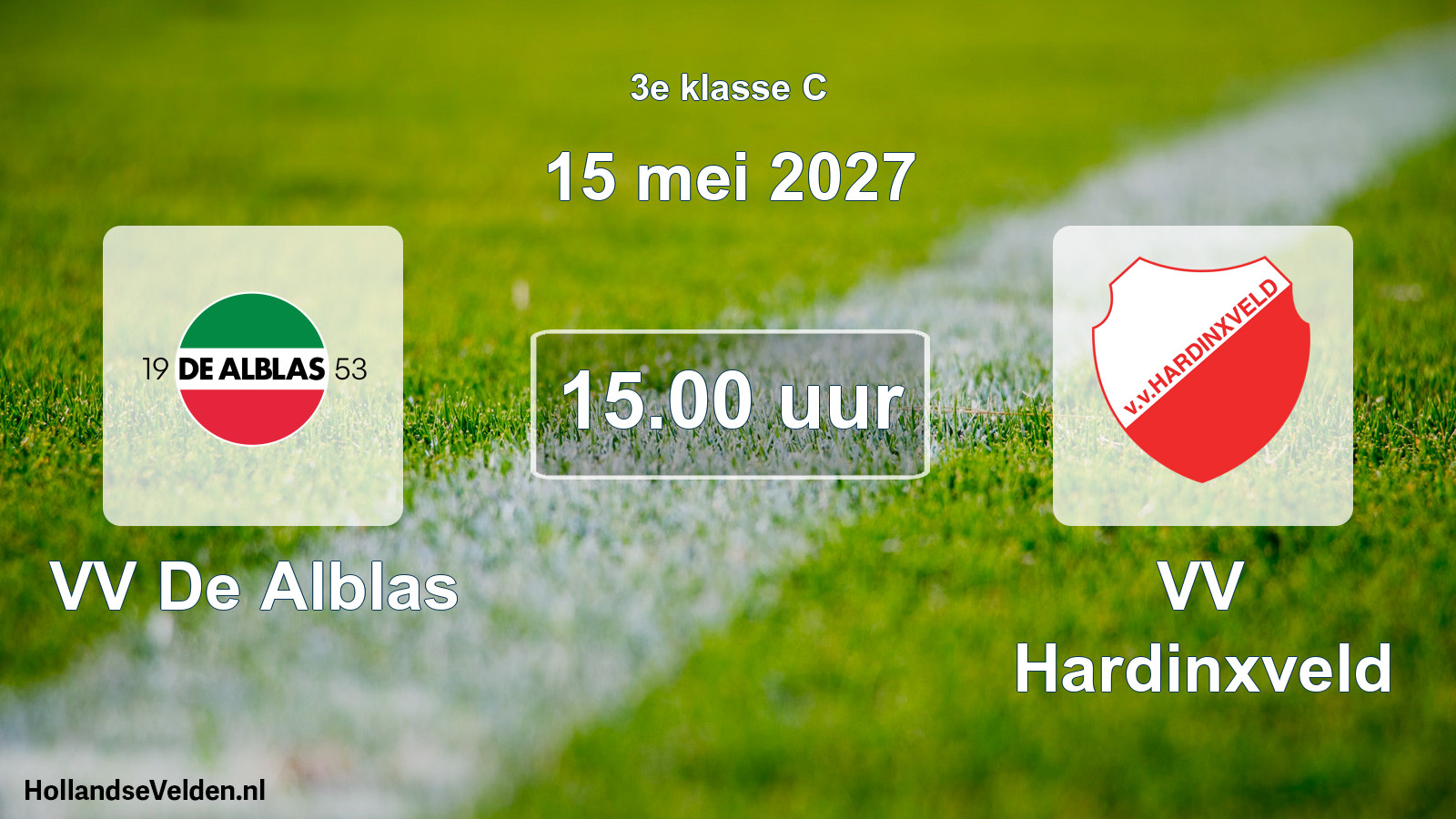 Geplande wedstrijd: VV De Alblas - VV Hardinxveld (15 mei 2027)