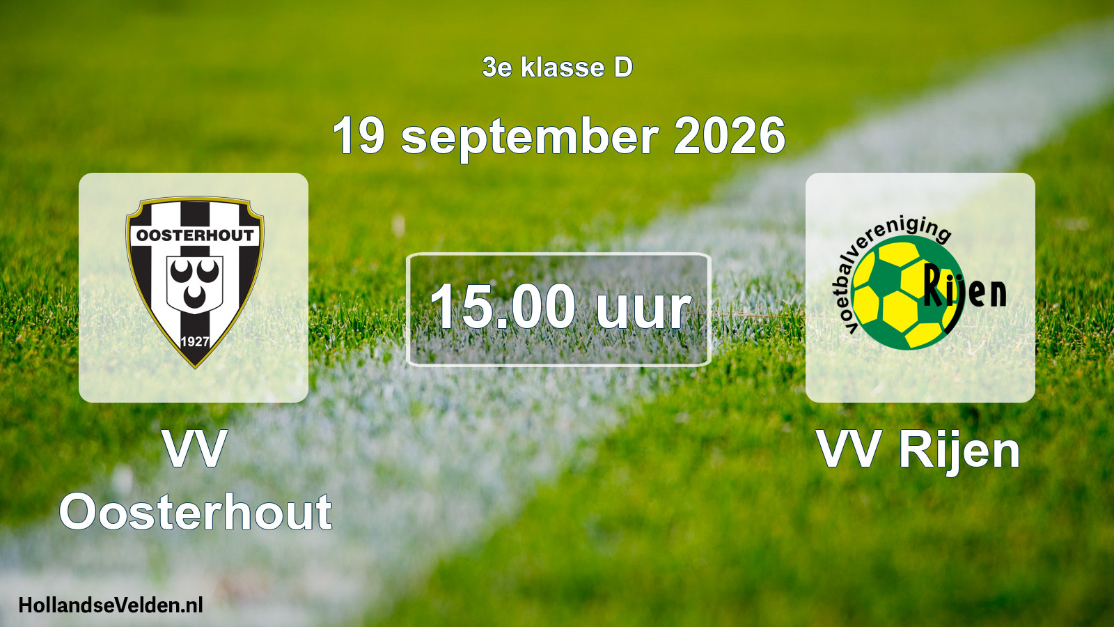 Geplande wedstrijd: VV Oosterhout - VV Rijen (19 september 2026)