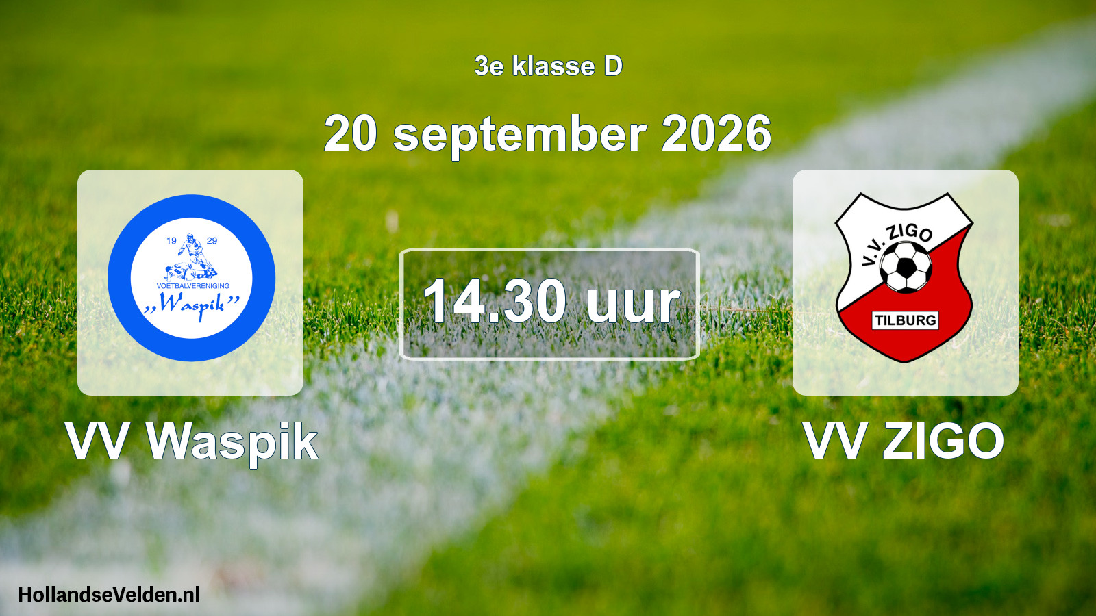 Geplande wedstrijd: VV Waspik - VV ZIGO (20 september 2026)
