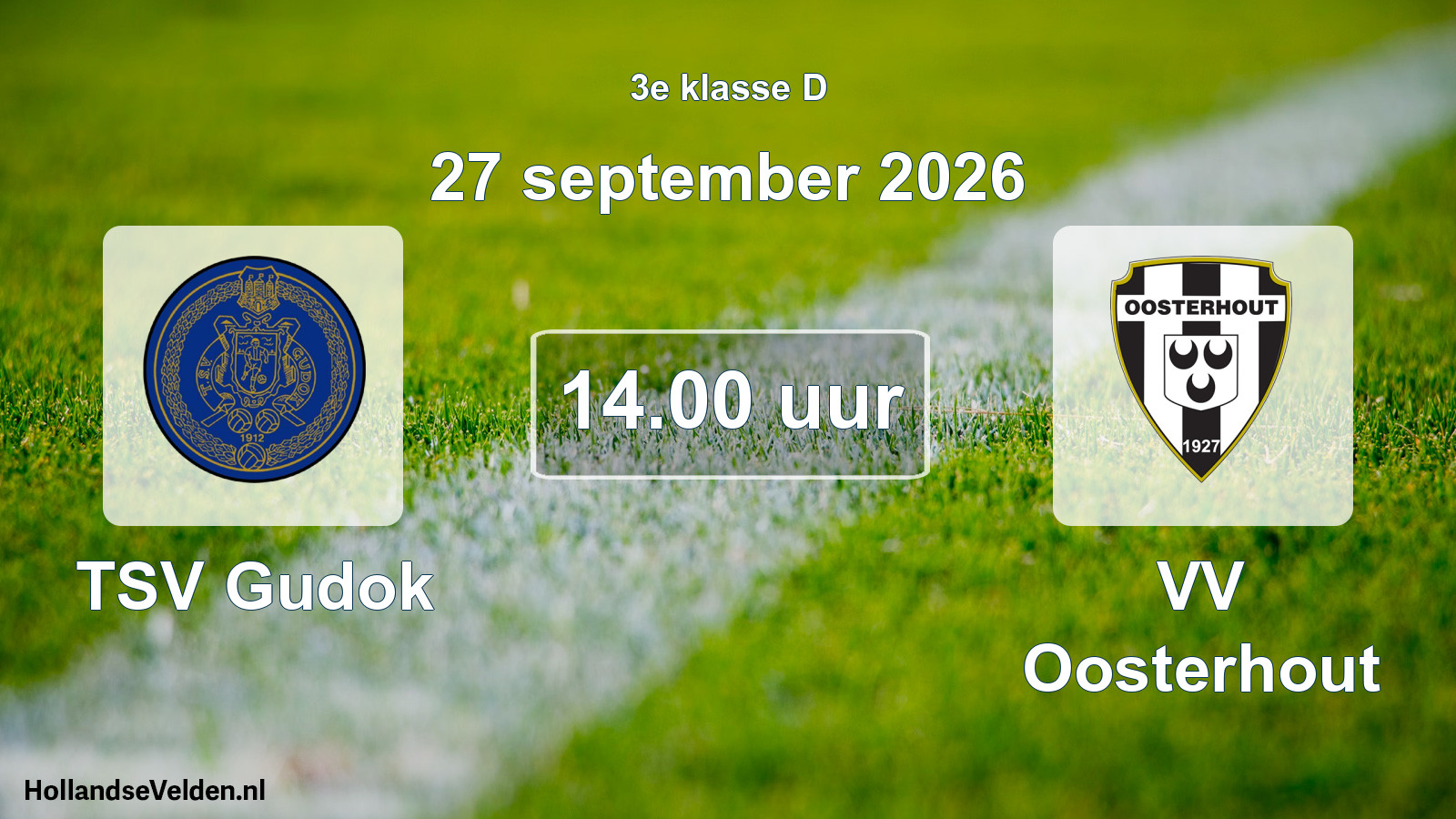 Geplande wedstrijd: TSV Gudok - VV Oosterhout (27 september 2026)