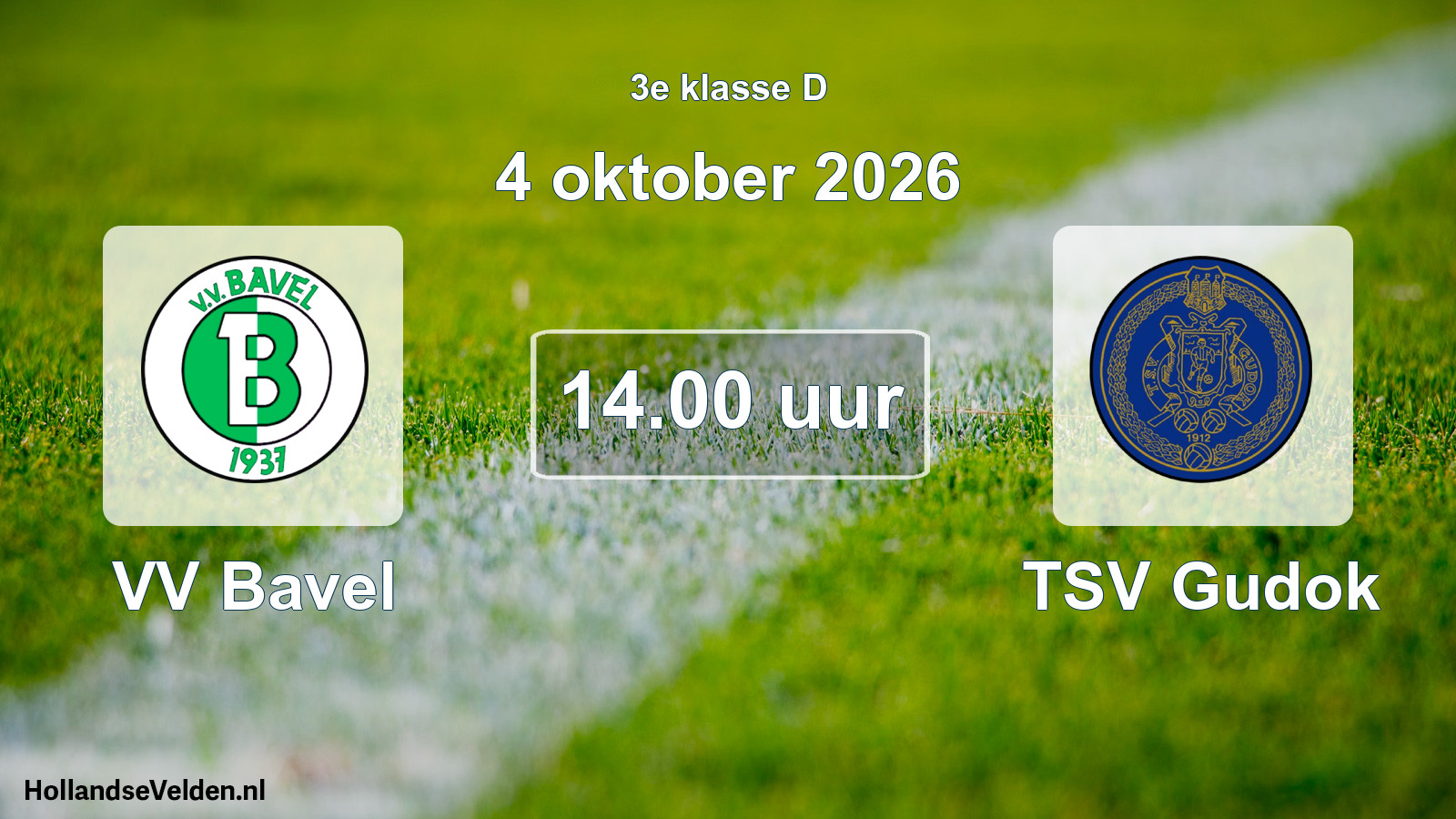 Geplande wedstrijd: VV Bavel - TSV Gudok (4 oktober 2026)
