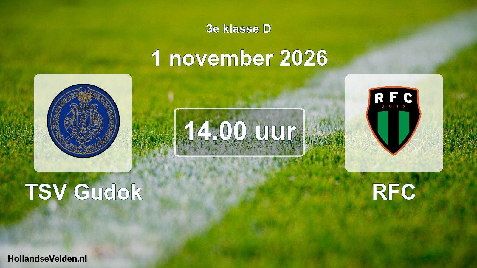 Geplande wedstrijd: TSV Gudok - RFC (1 november 2026)