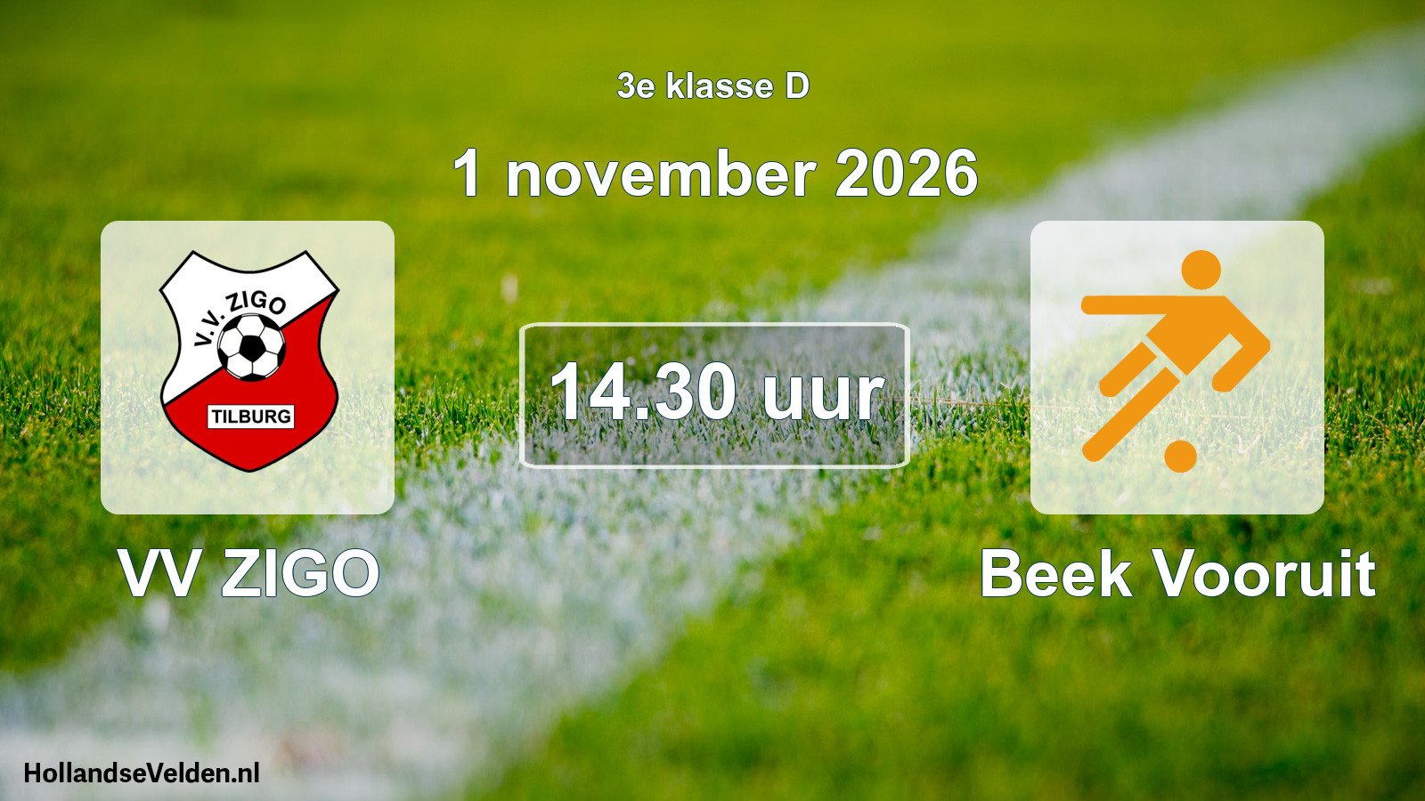 Scheduled Match: VV ZIGO - Beek Vooruit (1 November 2026)