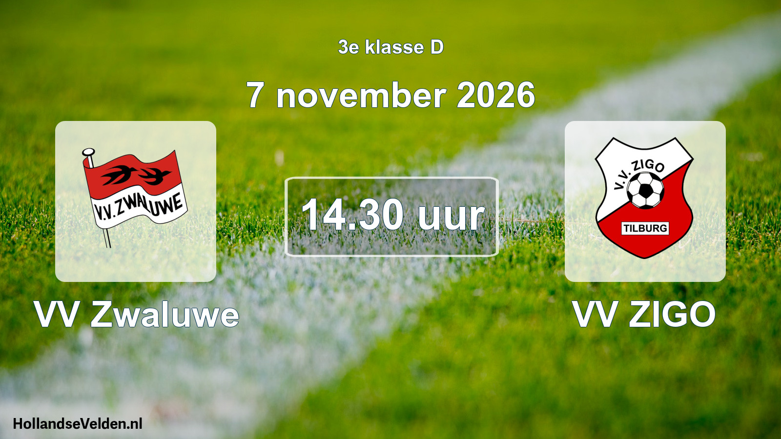 Geplande wedstrijd: VV Zwaluwe - VV ZIGO (7 november 2026)