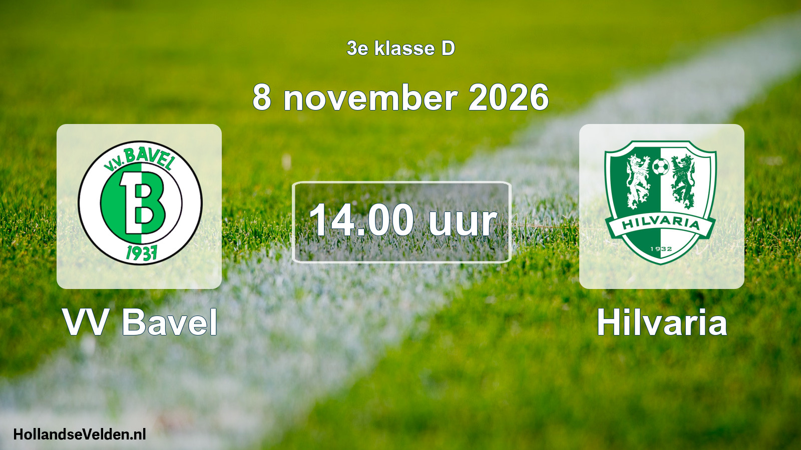 Geplande wedstrijd: VV Bavel - Hilvaria (8 november 2026)
